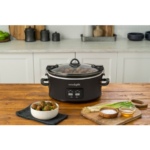 Crockpot™ 6-Quart Cook & Carry Slow Cooker, One-Touch Control, Matte Black