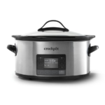 Crockpot™ 6-Quart Slow Cooker with MyTime™ Technology, Programmable Slow Cooker, Stainless Steel