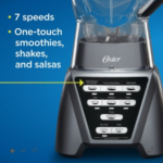Oster® Pro XL Blender with 8-Cup Tritan™ Jar and Pre-programmed Settings, Grey