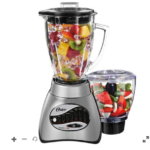 Oster® Classic Series 16 Speed Blender with Food Chopper and Glass Jar, Brushed Nickel