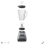 Oster® Master Series Blender with Texture Select Settings, Blend-N-Go Cup and Glass Jar, Grey