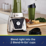 Oster Pro® Blender with Texture Select Settings, 2 Blend-N-Go Cups and Tritan Jar, Brushed Nickel