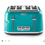 Oster® 4 Slice Toaster with Textured Design and Chrome Accents, Impressions Collection, Teal