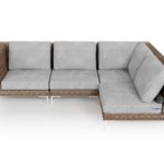 Wicker Outdoor L Sectional - 4 Seat