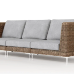 Wicker Outdoor Sofa - 3 Seat