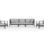 Aluminum Outdoor Sofa with Armchairs - 5 Seat