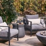 Aluminum Outdoor Armchair Conversation Set