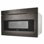 24 in. 1.2 cu. ft. 950W Sharp Black Stainless Steel Microwave Drawer Oven (SMD2470AH)