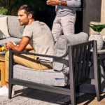 Aluminum Outdoor Armchair Conversation Set
