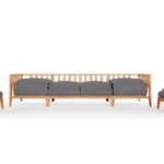 Teak Outdoor Sofa with Armchairs - 6 Seat