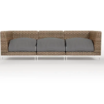 Wicker Outdoor Sofa with Armless Chairs - 5 Seat
