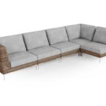 Wicker Outdoor L Sectional - 5 Seat