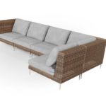 Wicker Outdoor L Sectional - 5 Seat