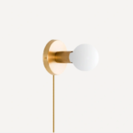 Button Plug-In Sconce