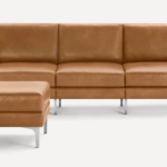 Block Nomad Leather Sofa with Ottoman