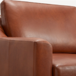 Slope Nomad Leather Loveseat with Ottoman