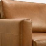 Block Nomad Leather Loveseat with Ottoman