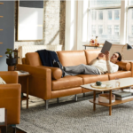Slope Nomad Leather Loveseat with Chaise
