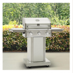 Kenmore 3-Burner LP Grill with Foldable Side Shelves - Pearl