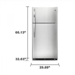 Kenmore 60813 18 cu ft Top-Freezer Refrigerator ENERGY STAR with Glass Shelves - Stainless Steel