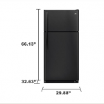 Kenmore 60819 18 cu ft Top-Freezer Refrigerator ENERGY STAR with Glass Shelves - Black