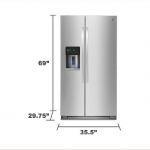 Kenmore 51783 21 cu. ft. Counter-Depth Side-by-Side Refrigerator - Stainless SteelKenmore 51783 21 cu. ft. Counter-Depth Side-by-Side Refrigerator - Stainless Steel