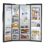 Kenmore Elite 51867 Counter-Depth Side-by-Side Refrigerator w/ Grab-N-Go™ - Black Stainless