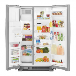 Kenmore 50045 25 cu. ft. Side-by-Side Fingerprint Resistant Refrigerator with Ice & Water Dispenser - Stainless Steel