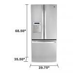 Kenmore Elite 71323 21.8 cu. ft. French Door Bottom-Freezer Refrigerator—Stainless Steel