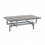 Illusion Coffee Table with Brushed Stainless Steel Base
