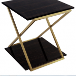 Westlake End Table with Brushed Gold Legs
