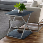 Westlake End Table with Brushed Stainless Steel Frame