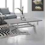 Illusion Coffee Table with Brushed Stainless Steel Base