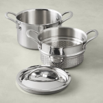  Signature Thermo-Clad™ Brushed Stainless-Steel Steamer Set, 4-Qt.