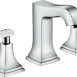 Metropol Classic Widespread Faucet 110 with Lever Handles and Pop-Up Drain, 0.5 GPM
