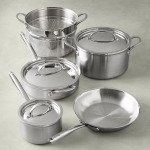 Signature Thermo-Clad™ Brushed Stainless-Steel 8-Piece Cookware Set