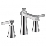 Flara Chrome Two-Handle High Arc Bathroom Faucet