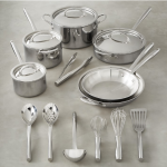 Signature Thermo-Clad™ Stainless-Steel 10-Piece Cookware and 8-Piece Tools Set