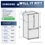 18 cu. ft. Counter Depth French Door Refrigerator