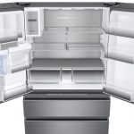 23 cu. ft. Counter Depth 4-Door French Door Freestanding Chef Collection Refrigerator in Stainless Steel