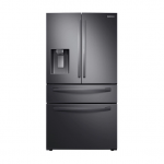 22 cu. ft. Food Showcase Counter Depth 4-Door French Door Refrigerator in Black Stainless Steel