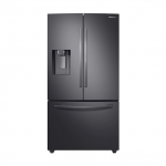28 cu. ft. 3-Door French Door, Full Depth Refrigerator with Food Showcase in Black Stainless Steel