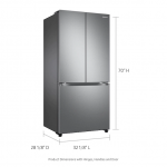 18 cu. ft. Smart Counter Depth 3-Door French Door Refrigerator in Stainless Steel