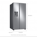 27.4 cu. ft. Smart Side-by-Side Refrigerator with Large Capacity in Stainless Steel