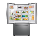 27 cu. ft. Large Capacity 3-Door French Door Refrigerator with Dual Ice Maker in Stainless Steel