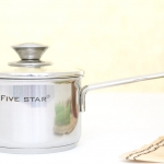 Fivestar Q12-3DG . 3-bottom stainless steel bowl with glass lid 12 cm