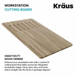 Workstation Kitchen Sink Wood Grain Composite Cutting Board