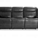 Trailblazer Gray Leather Power Reclining Sofa