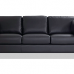 Antonio Black Leather Sofa