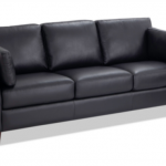 Antonio Black Leather Sofa